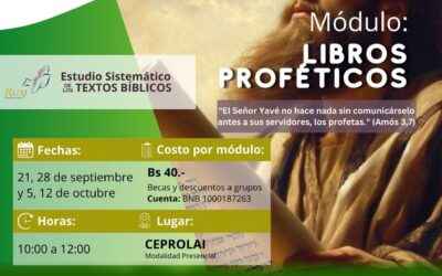 FORMACIÓN BÍBLICA Módulo: Libros Proféticos