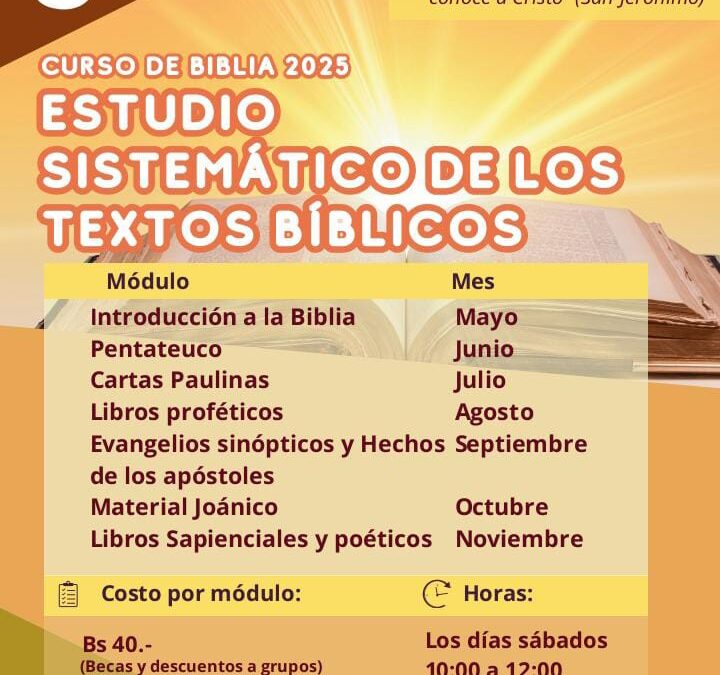 ESTUDIO SISTEMÁTICO DE LOS TEXTOS BÍBLICOS